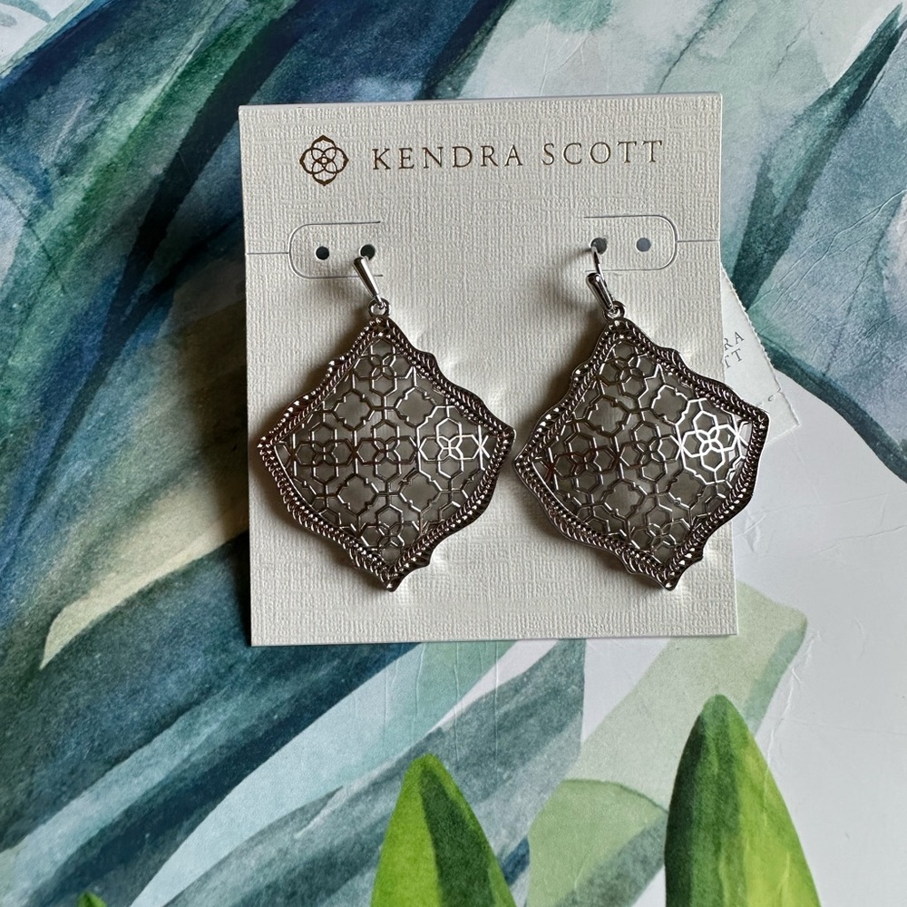 Kendra Scott Kirsten earrings - Rhodium NWT